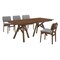 Armen Living Cortina and Lima 5 Piece Walnut Rectangular Dining Set SETCODIWA5D - alternate 1
